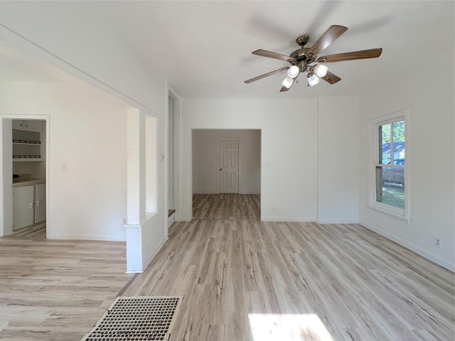 1006 Madison St, Three Rivers, MI 49093 - spare room with ceiling fan and light wood-type flooring
