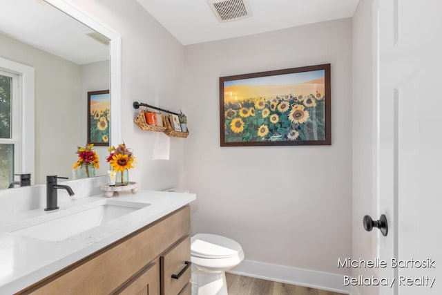 10840 Harvard Ave NE, Rockford, MI 49341 - half bath with vanity and wood finished floors