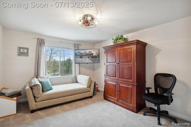 42384 Gateway Dr, Plymouth, MI 48170 - sitting room featuring carpet flooring and baseboards