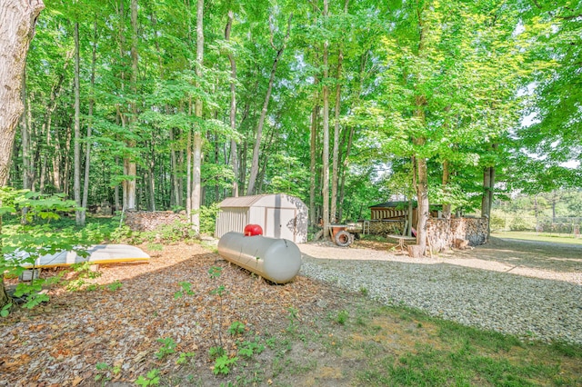 76 Meceola Ct, Hersey, MI 49639 - view of yard with a storage unit