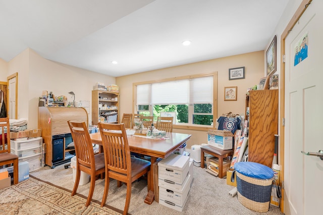 76 Meceola Ct, Hersey, MI 49639 - carpeted dining area with recessed lighting
