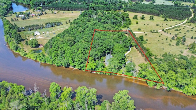 76 Meceola Ct, Hersey, MI 49639 - overview of rural landscape featuring a nearby body of water and property boundaries highlighted