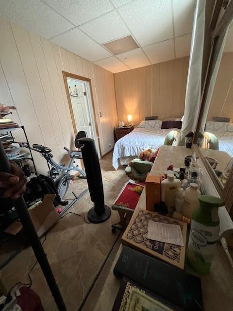 1325 Maude Ave NE, Grand Rapids, MI 49505 - bedroom with a drop ceiling and a decorative wall
