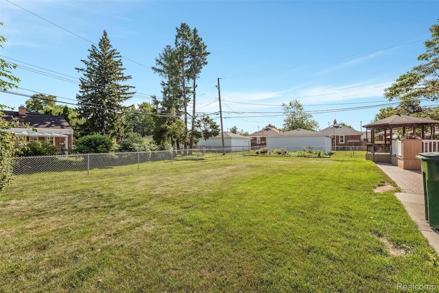 1024 London Ave, Lincoln Park, MI 48146 - fenced backyard featuring a gazebo