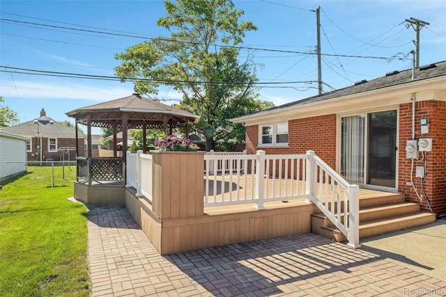 1024 London Ave, Lincoln Park, MI 48146 - deck with a gazebo