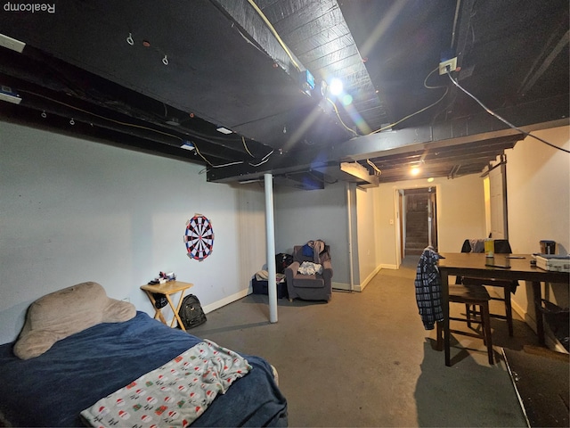 4417 Elizabeth St, Wayne, MI 48184 - bedroom with concrete flooring and baseboards