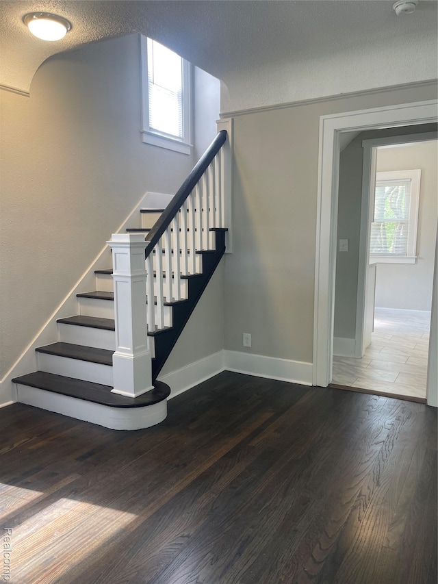 160 Emmons Blvd, Wyandotte, MI 48192 - stairway with wood finished floors and plenty of natural light