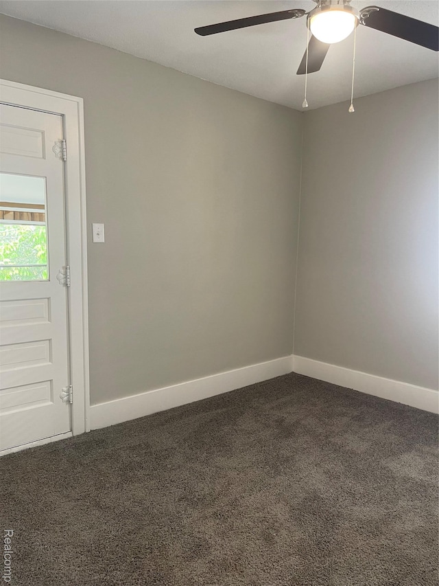 160 Emmons Blvd, Wyandotte, MI 48192 - carpeted empty room with a ceiling fan and baseboards