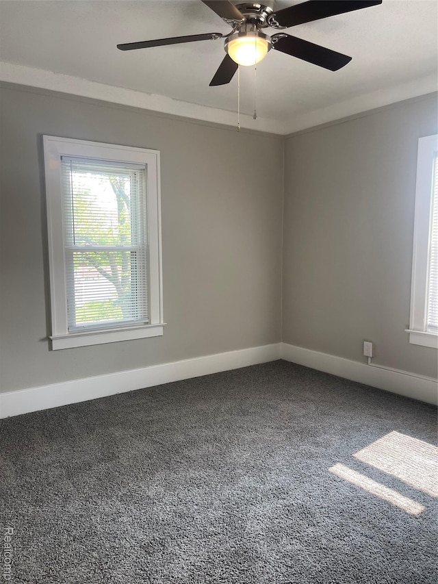160 Emmons Blvd, Wyandotte, MI 48192 - empty room featuring carpet floors and a ceiling fan
