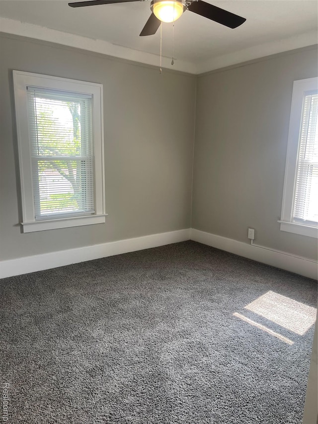 160 Emmons Blvd, Wyandotte, MI 48192 - carpeted spare room with ceiling fan and baseboards