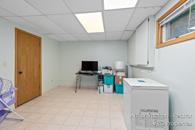 331 Conkey Dr, Michigan, MI 48834 - office area with a paneled ceiling