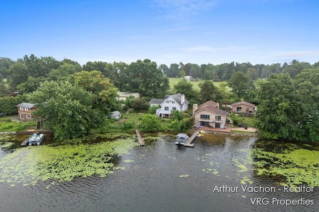 331 Conkey Dr, Michigan, MI 48834 - aerial view of property and surrounding area with a large body of water