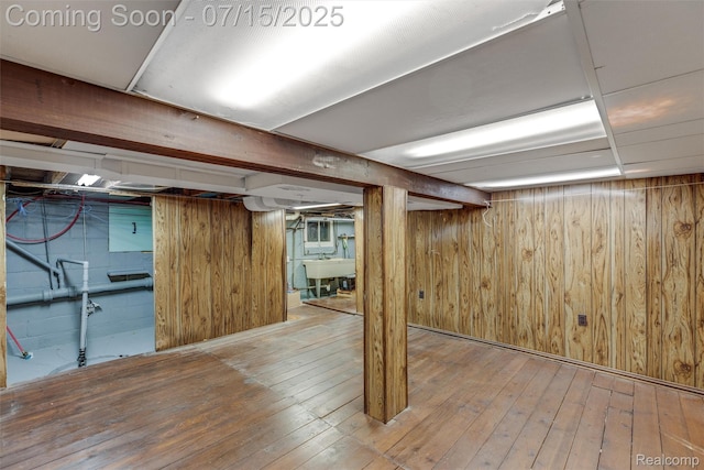 20225 Shady Lane Ave, Saint Clair Shores, MI 48080 - finished below grade area featuring wood-type flooring and wood walls