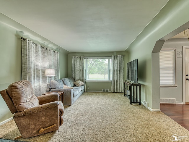 5825 Edgewood Blvd, Monroe, MI 48161 - living area with arched walkways and carpet