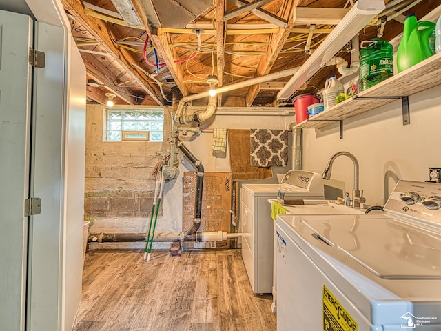 5825 Edgewood Blvd, Monroe, MI 48161 - laundry room featuring light wood finished floors and washing machine and dryer