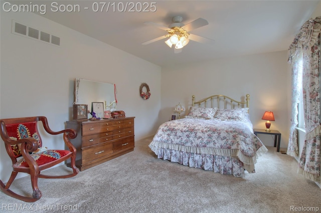 21905 Roxbury Dr, Novi, MI 48374 - carpeted bedroom with ceiling fan
