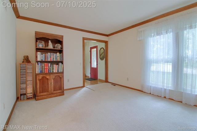 21905 Roxbury Dr, Novi, MI 48374 - carpeted empty room with ornamental molding