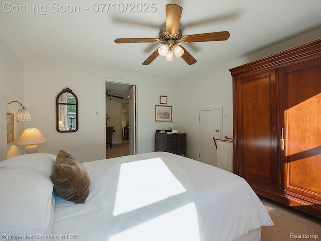 4858 Yorkshire Rd, Detroit, MI 48224 - bedroom featuring a ceiling fan and carpet