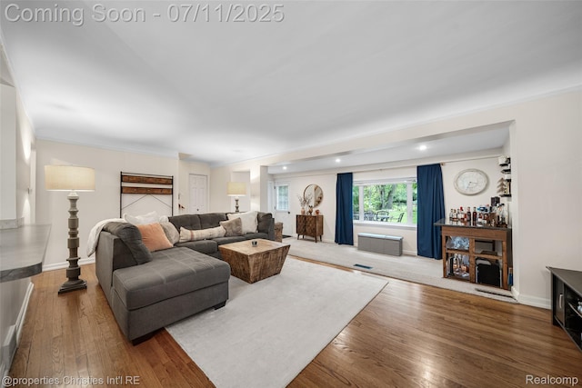 27461 Goldengate Dr W, Lathrup Village, MI 48076 - living area featuring wood finished floors and crown molding