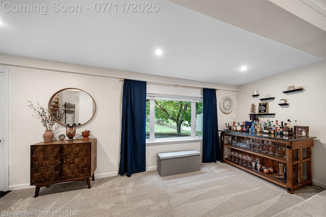 27461 Goldengate Dr W, Lathrup Village, MI 48076 - interior space featuring recessed lighting and a dry bar