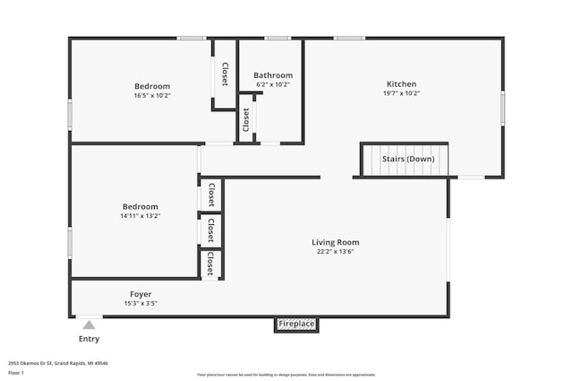 2953-2955 Okemos Dr SE, Grand Rapids, MI 49546 - view of property floor plan
