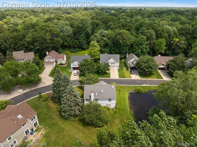 6873 Fox Ln, Waterford, MI 48327 - aerial view of property and surrounding area featuring nearby suburban area and a large body of water