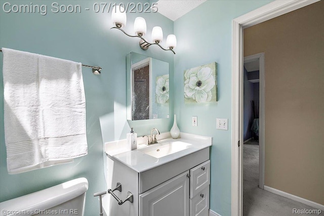 6873 Fox Ln, Waterford, MI 48327 - bathroom with vanity and toilet