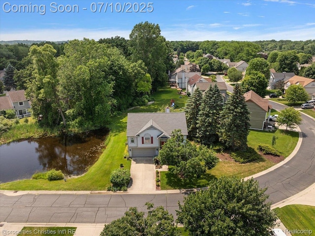 6873 Fox Ln, Waterford, MI 48327 - aerial view of residential area with a large body of water