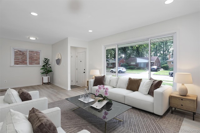 21710 Whitmore St, Oak Park, MI 48237 - living room with light wood-style floors and recessed lighting