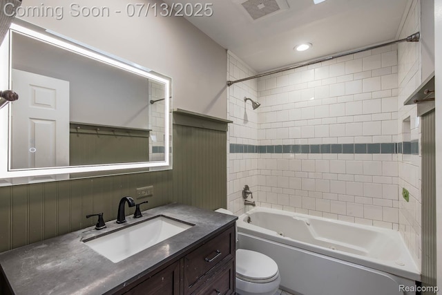 7709 Shelley Dr, Clarkston, MI 48348 - full bath featuring vanity and a combined bath / shower with jetted tub