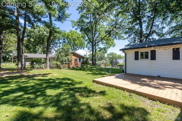 7709 Shelley Dr, Clarkston, MI 48348 - view of yard with a deck