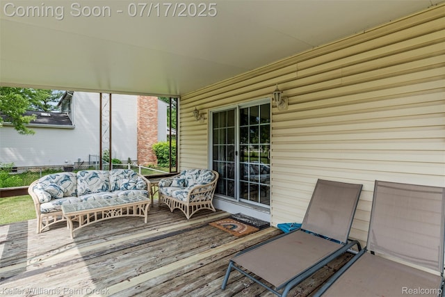 1046 Stonehenge Rd, Flint, MI 48532 - wooden deck featuring an outdoor hangout area