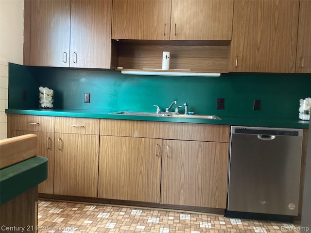 15451 Prest St, Detroit, MI 48227 - kitchen featuring dishwasher and decorative backsplash