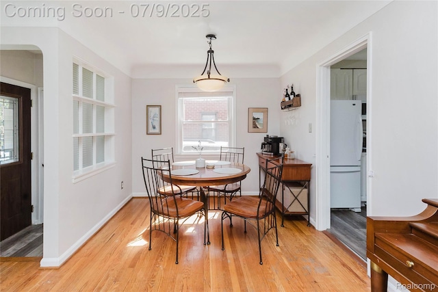 437 Normandy Rd, Royal Oak, MI 48073 - dining room featuring light wood-style floors and baseboards