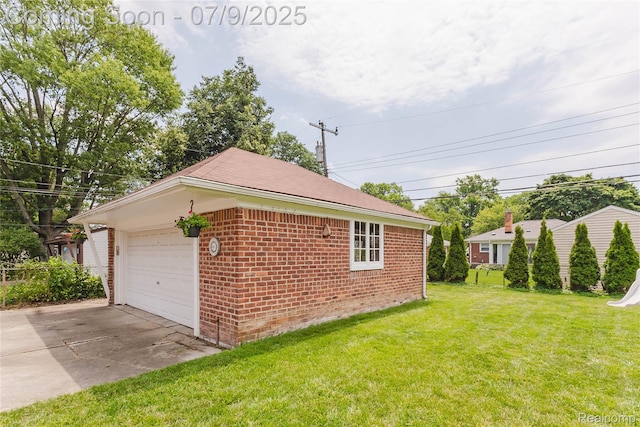 437 Normandy Rd, Royal Oak, MI 48073 - view of side of property with brick siding and a lawn