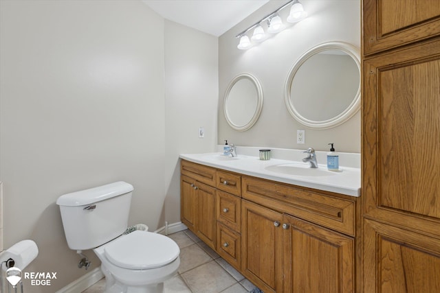 7266 Dodge Rd, Montrose, MI 48457 - bathroom featuring double vanity and tile patterned floors