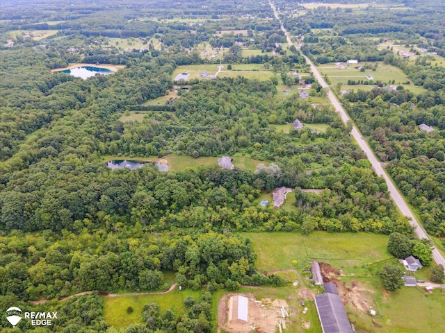 7266 Dodge Rd, Montrose, MI 48457 - aerial view of property and surrounding area with a forest