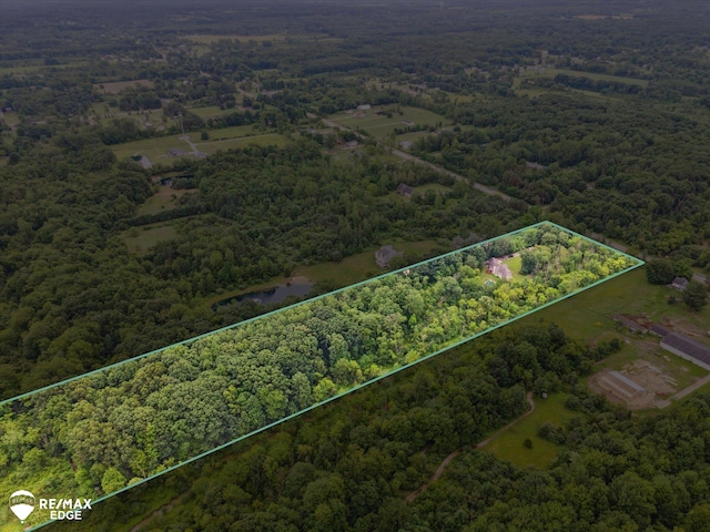 7266 Dodge Rd, Montrose, MI 48457 - aerial overview of property's location with a forest and property boundaries highlighted