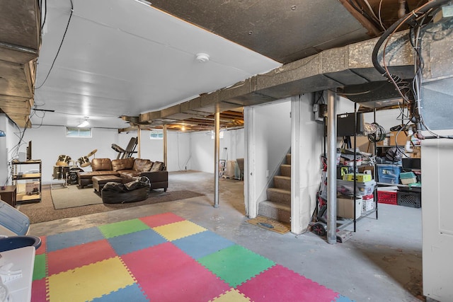 723 S Bowen St, Jackson, MI 49203 - basement featuring stairway