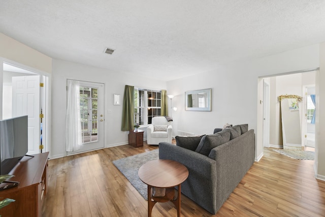 824 W Barrington Cir, Jackson, MI 49203 - living area featuring light wood-style floors and a textured ceiling