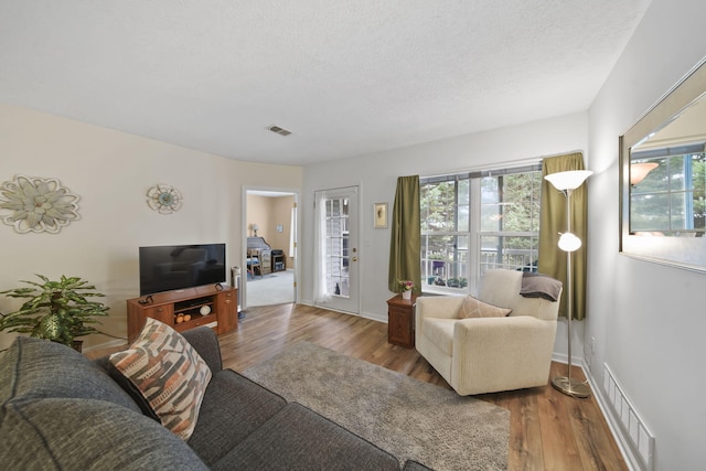 824 W Barrington Cir, Jackson, MI 49203 - living room with wood finished floors and a textured ceiling
