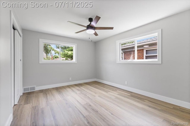 22700 Garfield St, Saint Clair Shores, MI 48082 - unfurnished bedroom with wood finished floors, a closet, and ceiling fan