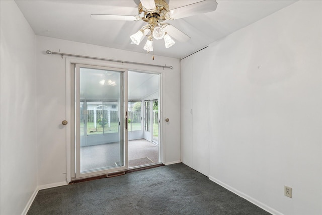 5452 Lucerne Ave, Kalamazoo, MI 49048 - unfurnished room featuring dark carpet and ceiling fan