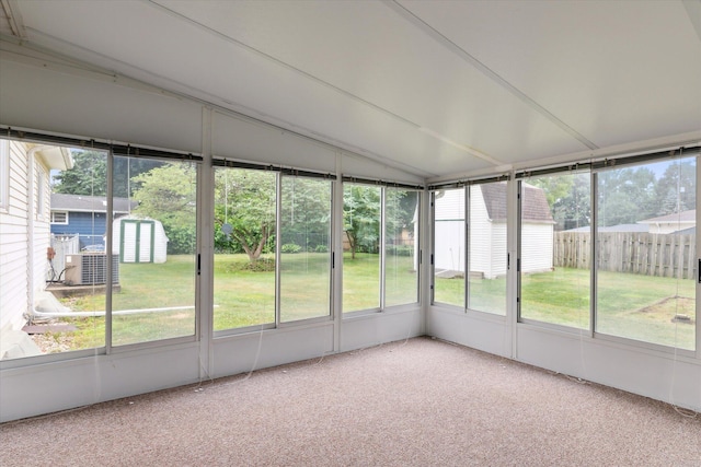 5452 Lucerne Ave, Kalamazoo, MI 49048 - unfurnished sunroom featuring plenty of natural light and lofted ceiling
