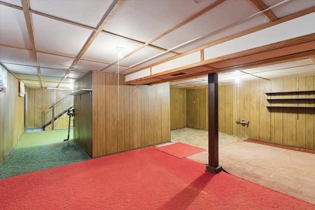 5452 Lucerne Ave, Kalamazoo, MI 49048 - finished below grade area featuring carpet and wood walls
