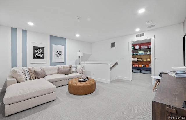 49976 Kent Ct, Canton, MI 48188 - carpeted living area with recessed lighting