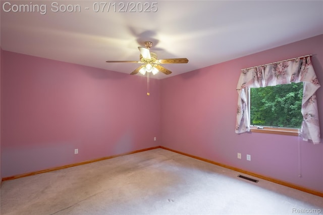 1435 Sunset Blvd, Flint, MI 48507 - carpeted empty room featuring ceiling fan and baseboards