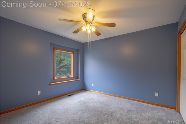 1435 Sunset Blvd, Flint, MI 48507 - empty room with a ceiling fan and carpet