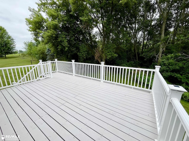 1421 Newcastle Dr, Davison, MI 48423 - wooden terrace with a lawn