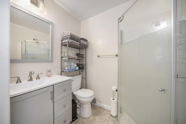 119 Burt Ave, Jackson, MI 49201 - bathroom with a stall shower, vanity, and tile patterned flooring